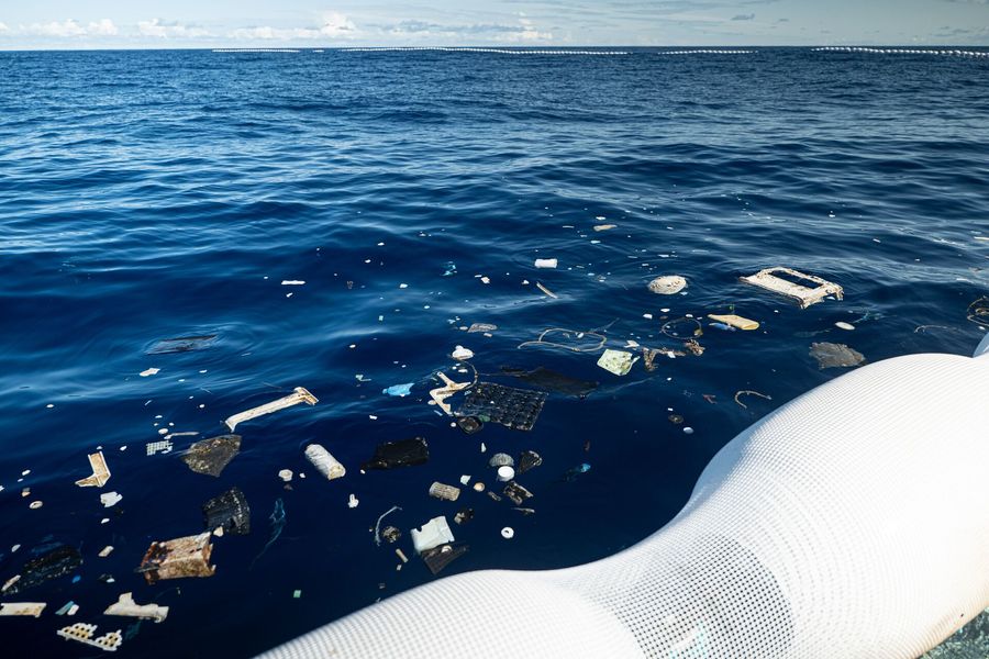 Plastic accumulated in the GPGP
